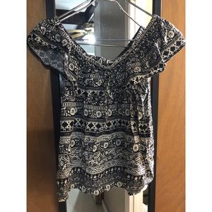 Off Shoulder Print Top